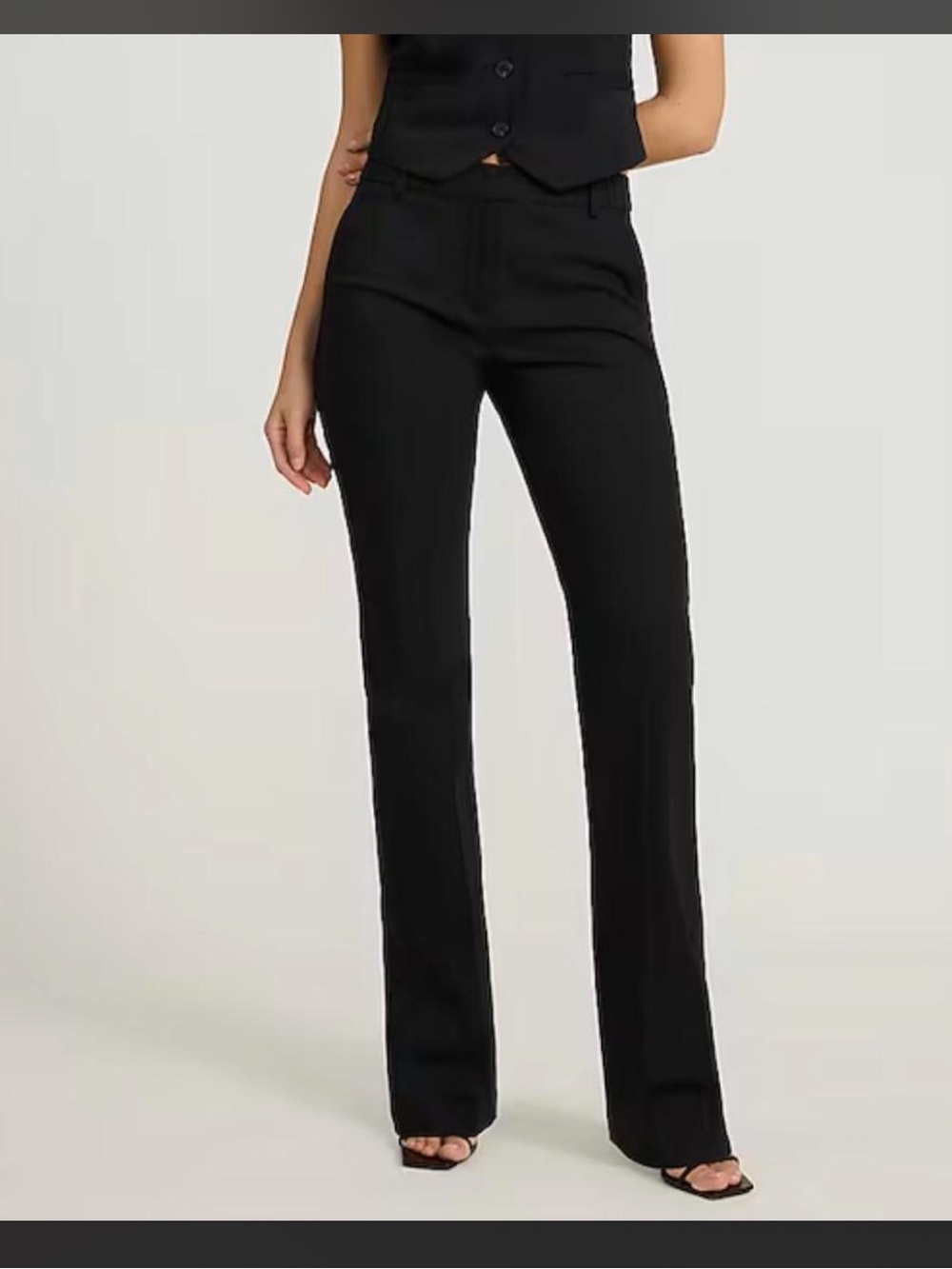 Express Black Women's Tailored Straight-Leg Trousers